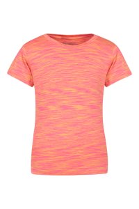 Space Dye Mädchen T-Shirt - Rosa