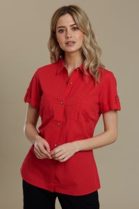 Coconut Short Sleeve Womens Shirt - Red