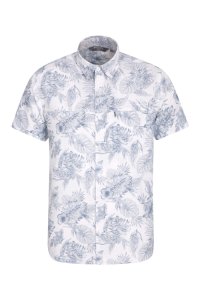 Męska koszula Tropical Printed - White