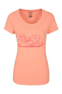Tree landscape - koszulka damska - Pink