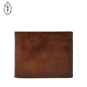 Fossil Men Beck Large Coin Pocket Bifold Brown - One size