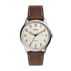 Fossil Men Forrester Three-Hand Date Brown Leather Watch - One size