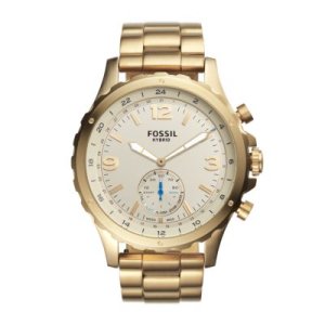 Fossil Men Hybrid Smartwatch - Nate Gold-Tone Stainless Steel - One size