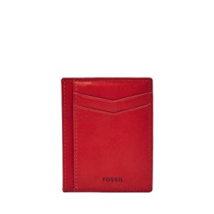 Fossil Men Rance Card Case Red - One size
