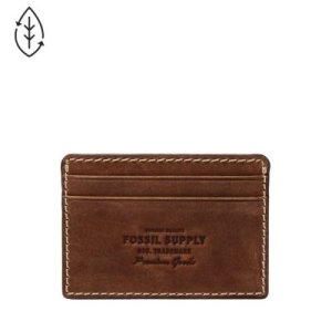 Fossil Men Russell Card Case Brown - One size