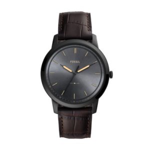 Fossil Men The Minimalist Three-Hand Brown Leather Watch - One size