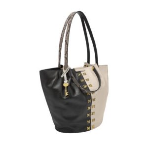 Fossil Women Callie Tote Brown/Black - One size