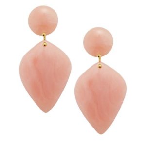 Fossil Women Teardrop Pink Resin Earrings - One size