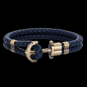 Anchor Bracelet PHREP Brass Navy Blue