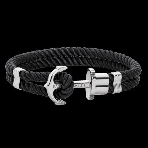 Anchor Bracelet PHREP Stainless Steel Nylon Black