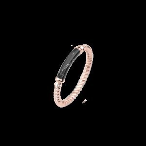 Anillo Rope Starboard IP Rosa / Black Marble