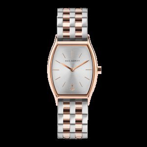 Paul Hewitt - Reloj modern edge line silver sunray ip rosa correa metal bicolor ip rosa / acero inoxidable