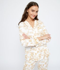 Chemise de pyjama imprimée - AFRICA - XL - Ecru - Mujer - Etam