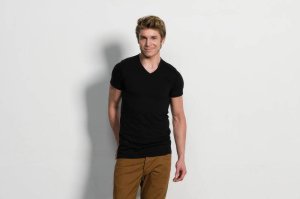 Slater Basic Fit 2pack T-shirt V-hals Zwart   XXL