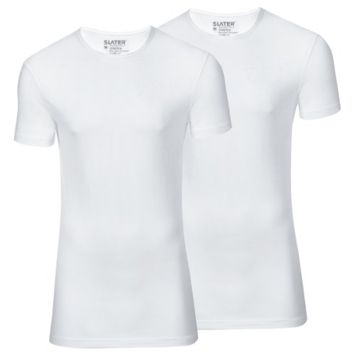 Slater T-shirts 2Pack Extra Long Fit Ronde Hals Wit   3XL