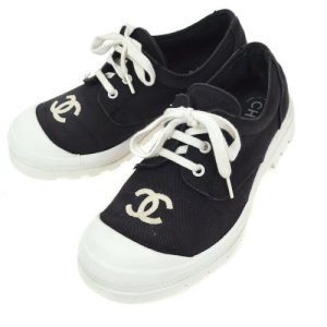 Chanel Cc Logos Sneakers Bi-Color #36, Black