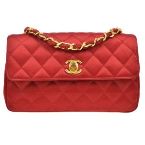 Chanel Quilted Chain Shoulder Bag Red, Red