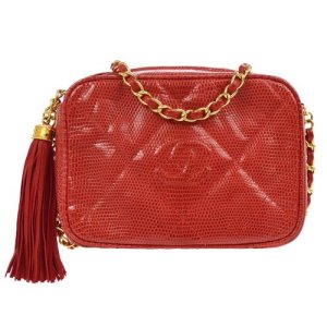 Chanel Quilted Fringe Shoulder Bag Red, Red