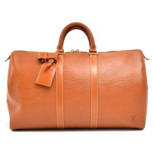 Louis Vuitton Keepall 45 Cipango Gold Epi Leather Duffle Travel Bag, Orange