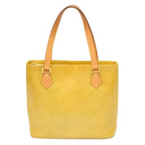 Louis Vuitton Monogram Vernis Leather Handbag, Yellow