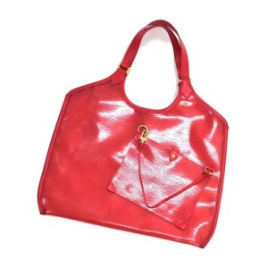 Louis Vuitton Plage Lagoon GM Red Vinyl Epi & Leather BeachTote Bag, Red