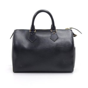 Louis Vuitton Speedy 25 Black Epi Leather City Handbag, Black