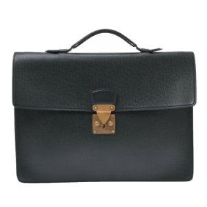 Louis Vuitton Taiga Servietgrad Briefcase, Green