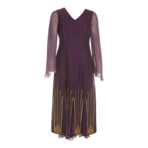 Nikos and Takis 1970s Greek Style Purple Vintage Dress, Purple