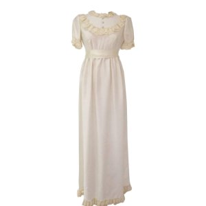 Vintage 1960's High Waisted Wedding Dress, Nude & Neutrals