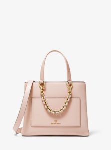 MK Cece Small Leather Chain Messenger Bag - Soft Pink - Michael Kors