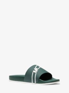 MK Jake Logo Slide Sandal - Forest - Michael Kors