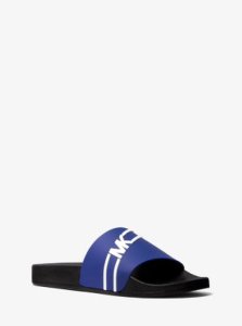 MK Jake Logo Slide Sandal - Twilight Blue - Michael Kors