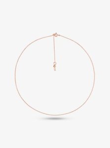 MK Precious Metal-Plated Sterling Silver Starter Necklace - Rose Gold - Michael Kors