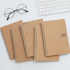 1pack Letter Graphic Cover Spiral Notebook