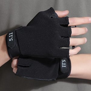 1pair Number Pattern Fingerless Gloves