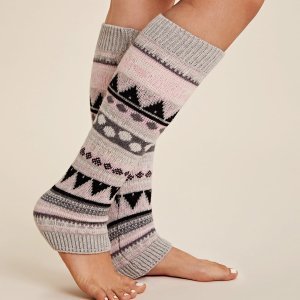 1pair Tribal & Geometric Pattern Socks Open Toe Socks