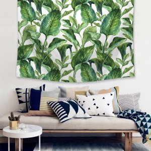 Shein - 1pc leaf print tapestry