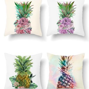 1pc Pineapple Print Cushion Cover Without Filler