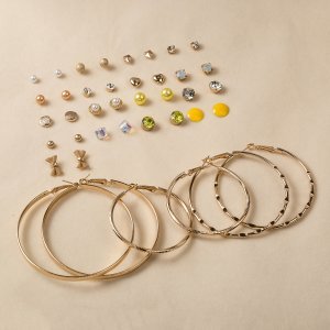Shein - 20pairs bow design earrings