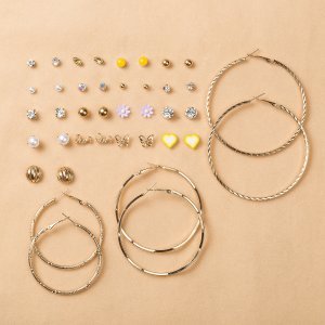 Shein - 20pairs butterfly design earrings