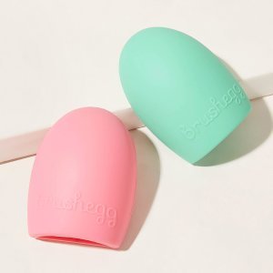 Shein - 2pcs silicone makeup brush cleaner