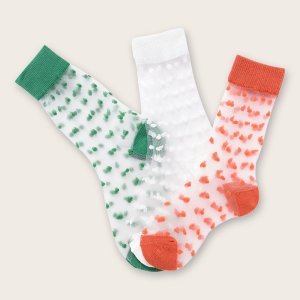 Shein - 3pairs toddler girls graphic mesh socks