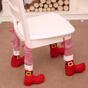 4pcs Christmas Chair Leg Cover