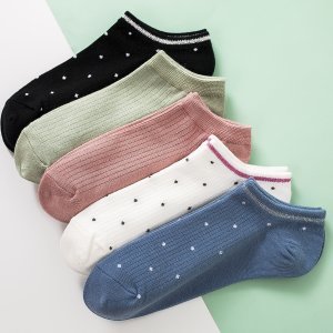 5pairs Dot Detail Socks