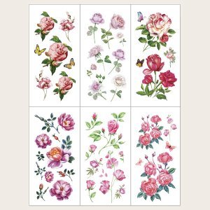 6pcs Floral Pattern Tattoo Sticker