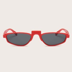 Shein - Acrylic irregular frame sunglasses