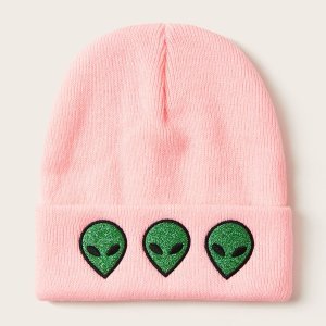 Alien Decor Knitted Beanie