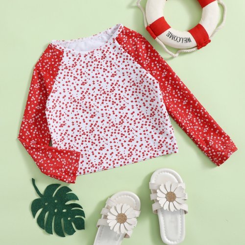 Baby Girl Ditsy Floral Swim Top