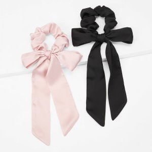 Bow Knot Decor Hair Tie 2pack