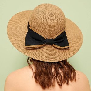 Shein - Bow tie decor floppy hat